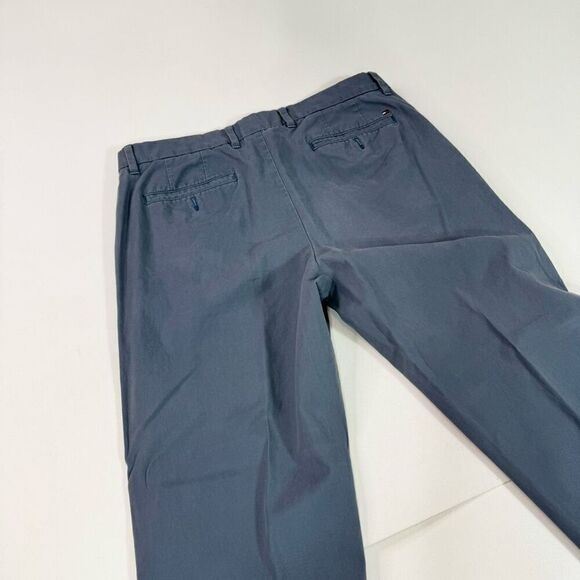 Tommy Hilfiger Pants Mens 34/32 Gray Solid Mid-Rise Straight-Leg Cotton Custom F - Picture 8 of 9